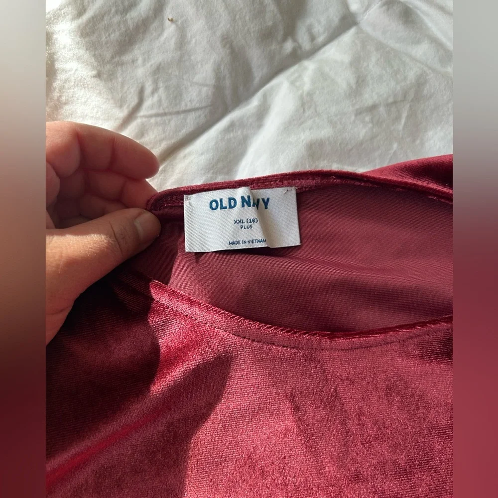 Old Navy Velvet Girl’s Dress in Rich Red
